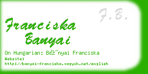 franciska banyai business card